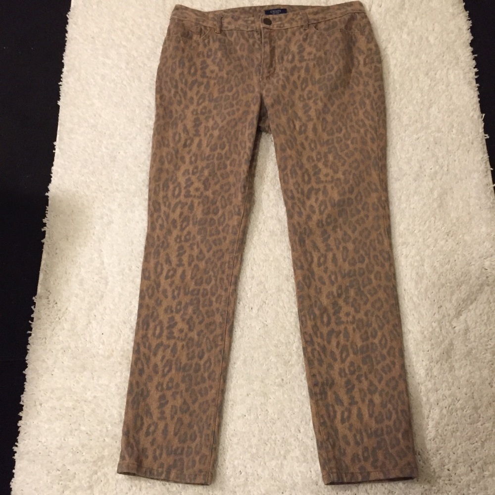 Chaps Leopard print size 12 skinny jean